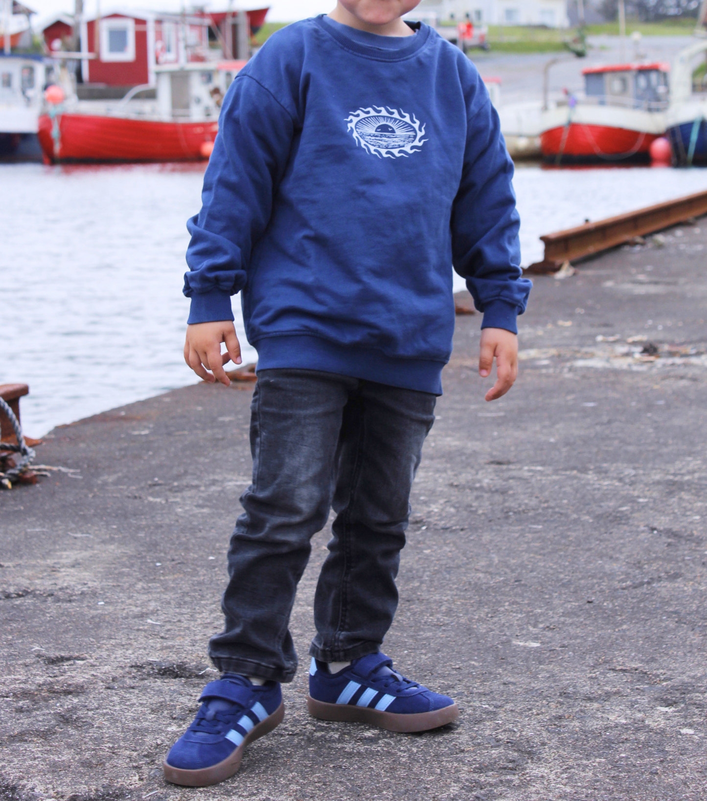 Retro sunset x Salte får Crewneck child